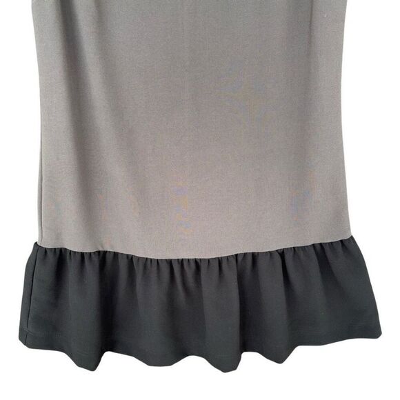 LOFT Yellow Gray Black ClorBlock Layered Mini Shift Dress Sleeveless Women Sz 2 - Picture 3 of 9